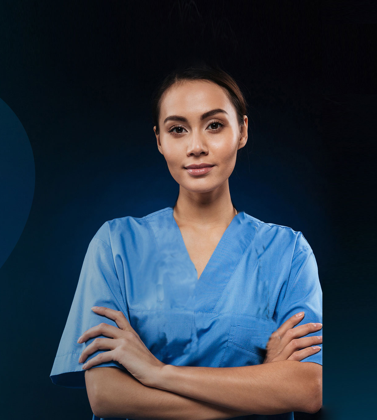 Healthcare professional providing care